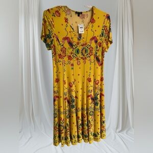 Multicolor yellow Sami and Jo XLSkaters dress